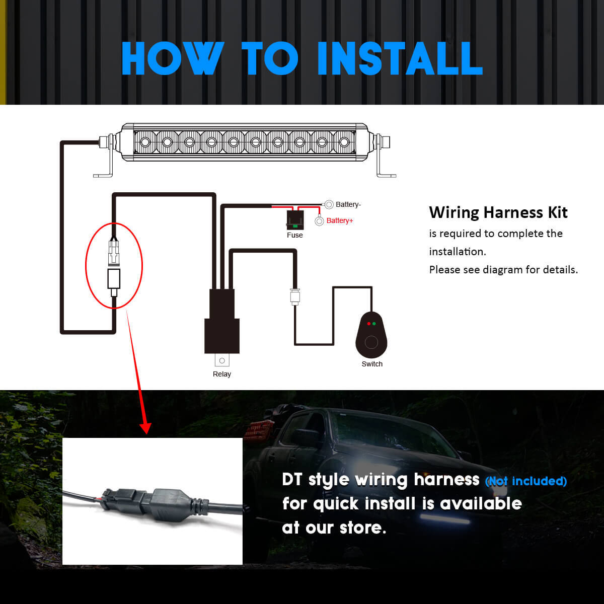 12 Inch 6000K LED Light Bar for Offroad ATV UTV Can-Am Maverick Yamaha Wolverine