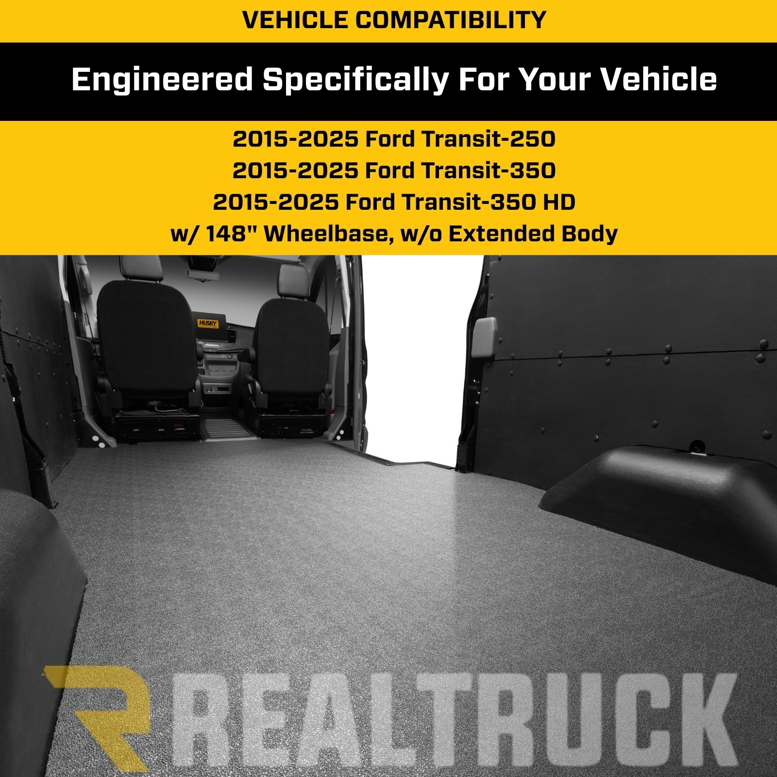 Husky Liners Guardian Impact Van Mat for Ford Transit-250 148″ WB, w/o Ext Body
