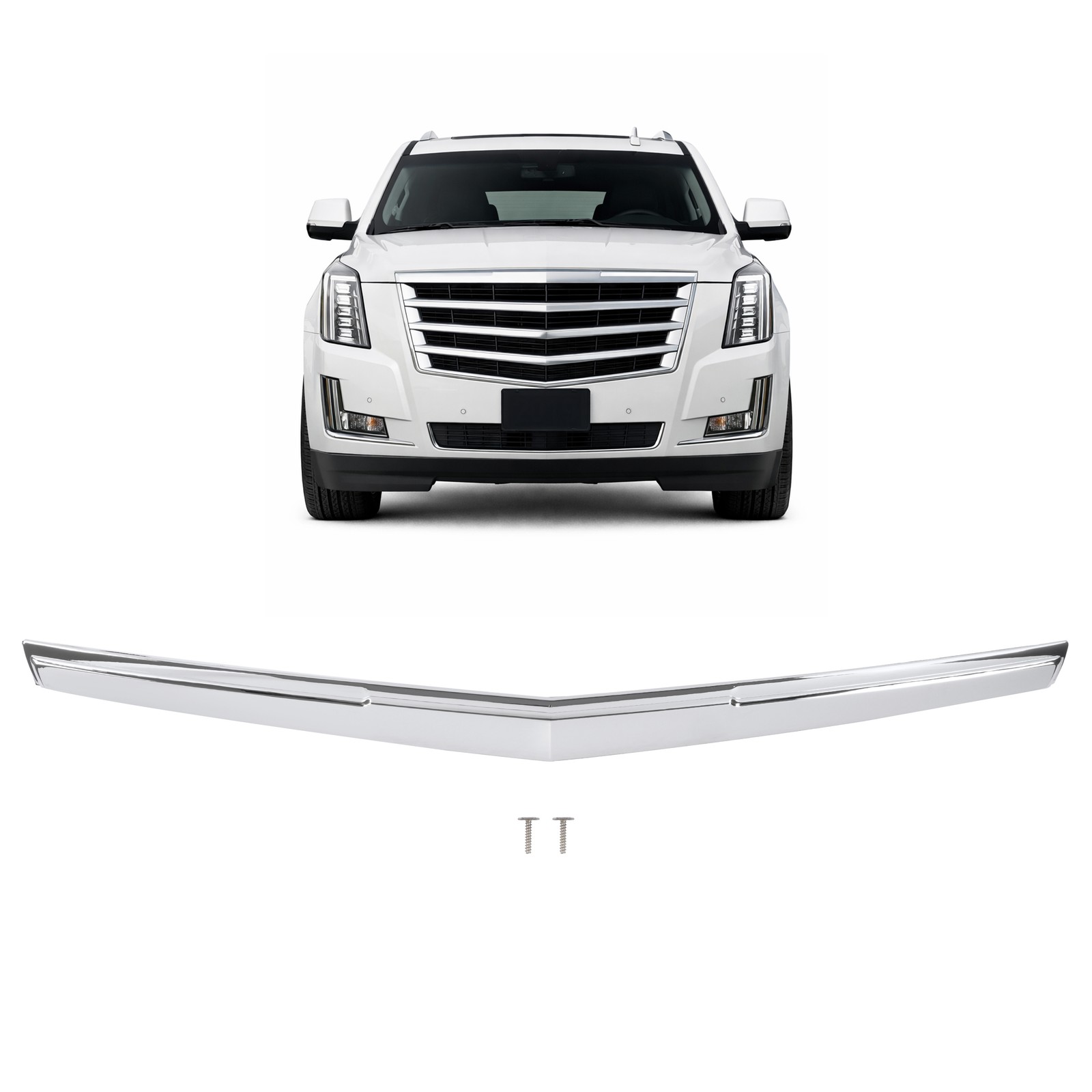 Chrome Front Hood Molding Trim For 2015-2020 Cadillac Escalade ESV 22956470