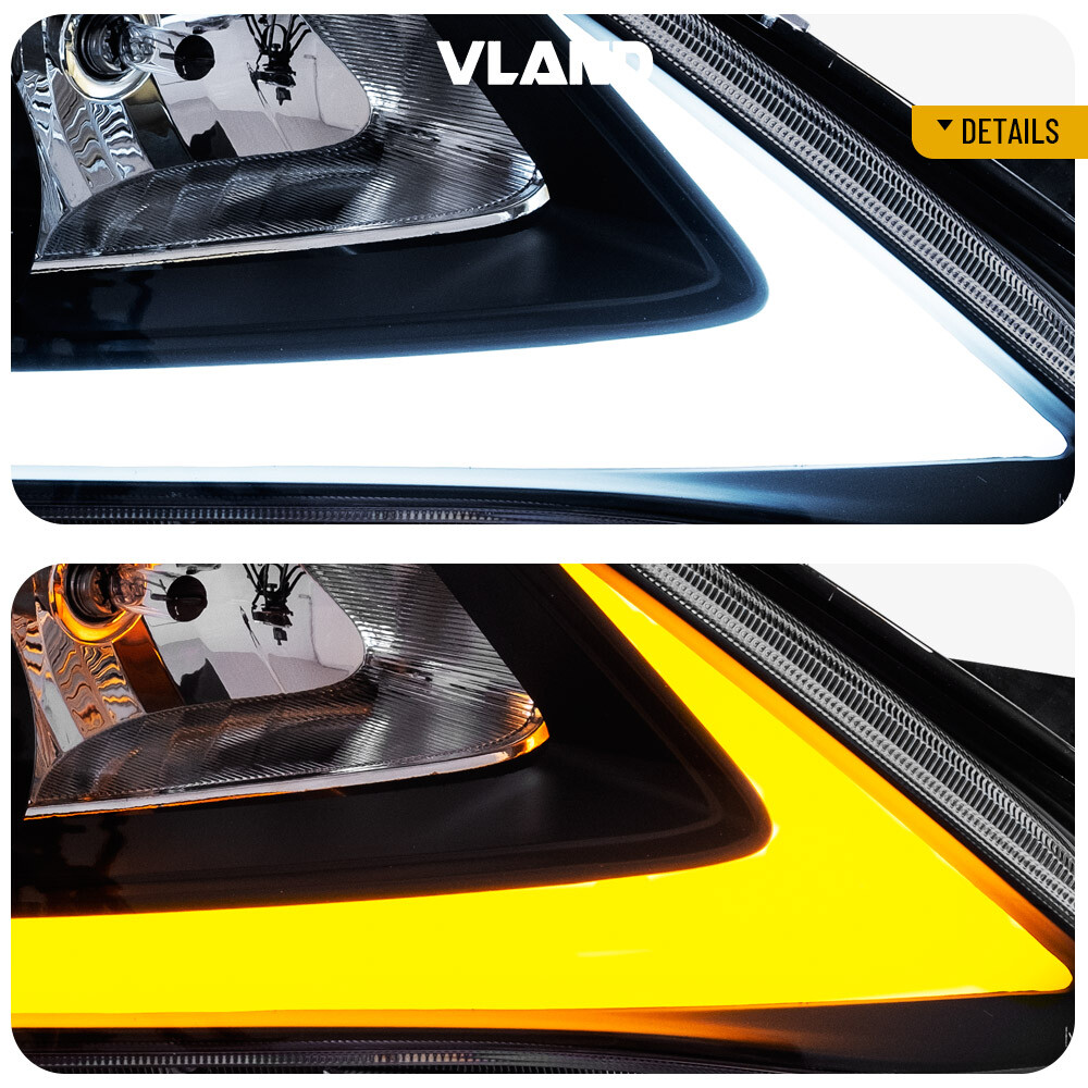 VLAND LED Headlights For 2009-2011 Toyota Camry with Sequential Turn Signal
