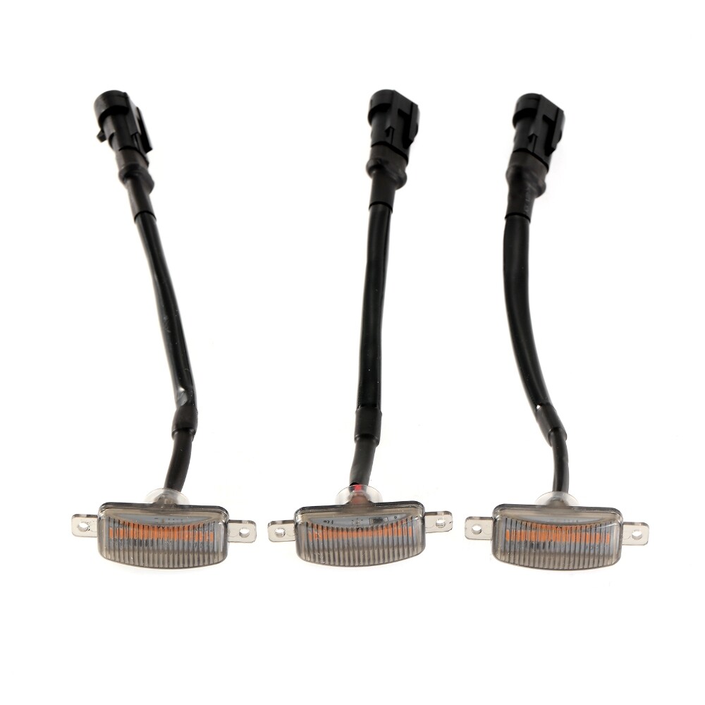 3pcs LED Amber Grille Lights Kit Universal For Ford Truck SUV SVT Raptor Style