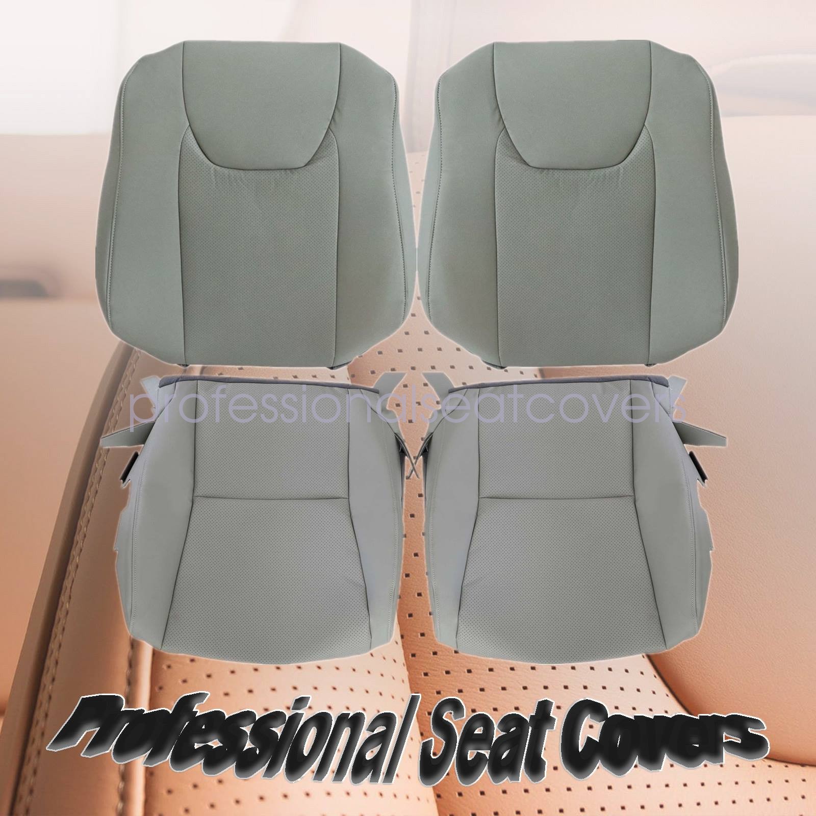 Front Bottom & Top Replacement Seat Cover Fits 2010-15 Lexus RX350 RX450h Gray
