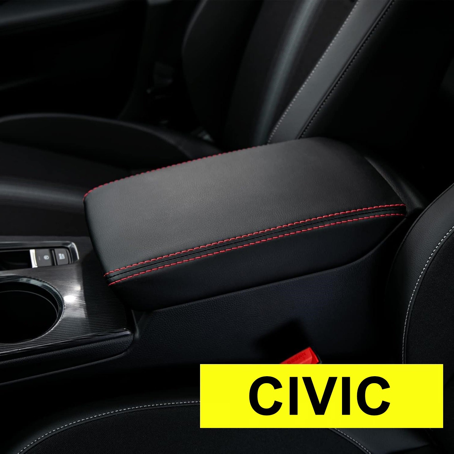 Leather For 2022-2026 Honda Civic Car Center Console Lid Armrest Cover Protector