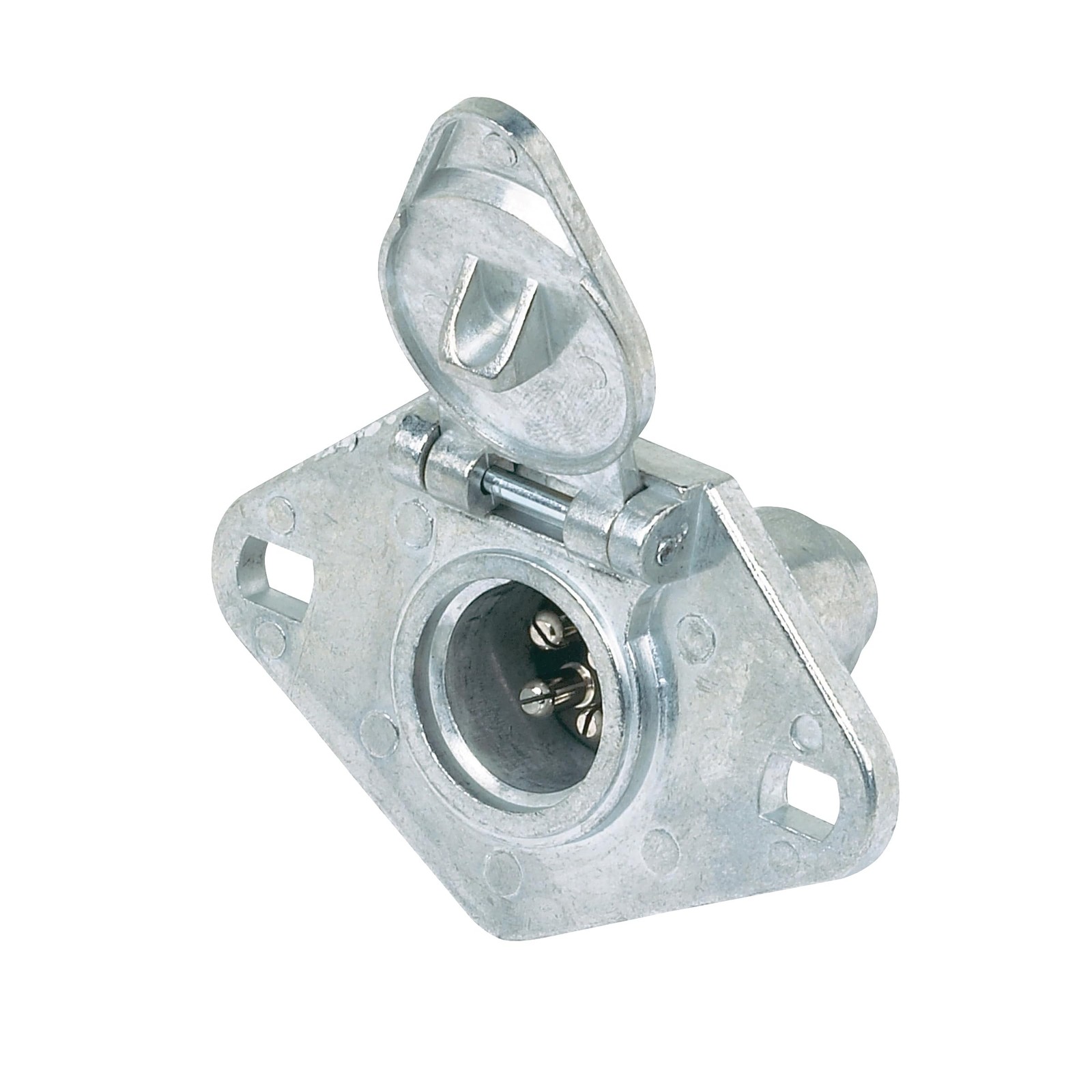 Hopkins 52004 4 Pole Round Vehicle End Connector Trailer Wiring Plug Adapter