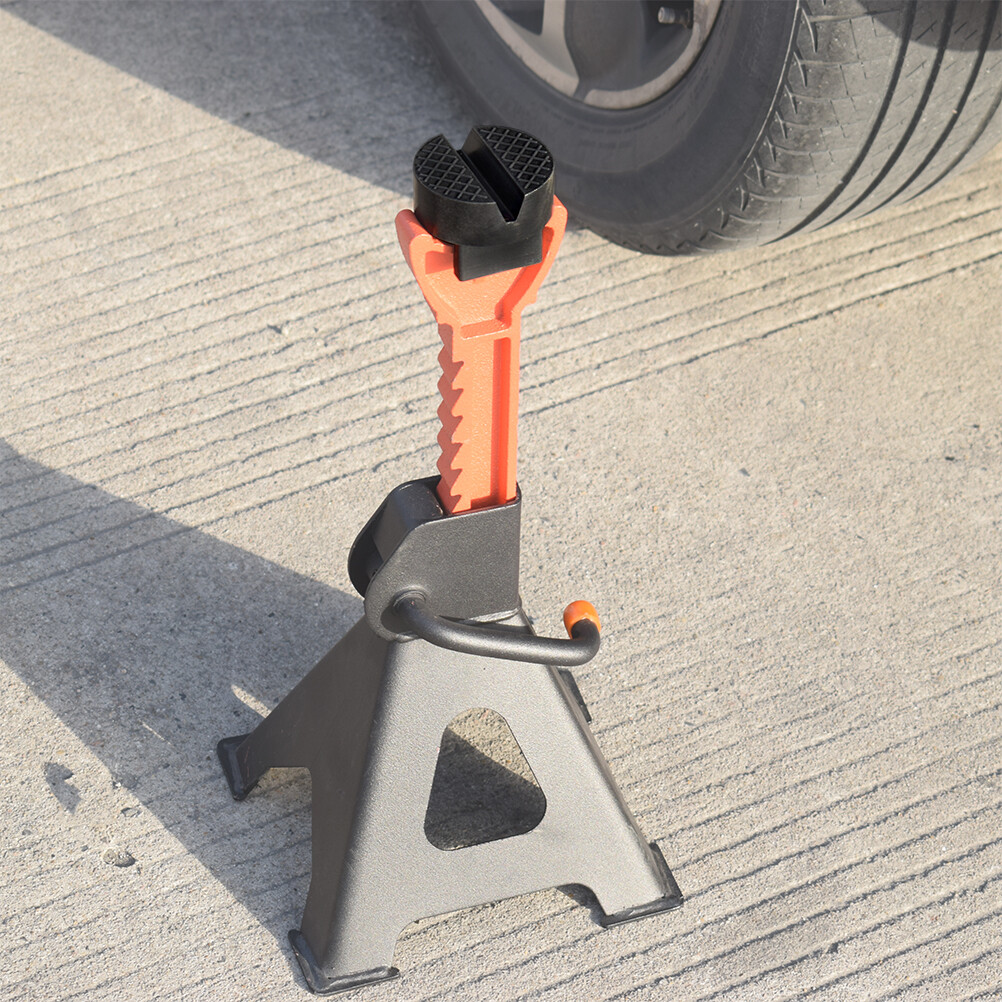 Axle Jack Stand 3 Tons Jack Rubber Pad Pinch Weld Slotted Frame Rail Safety Grip