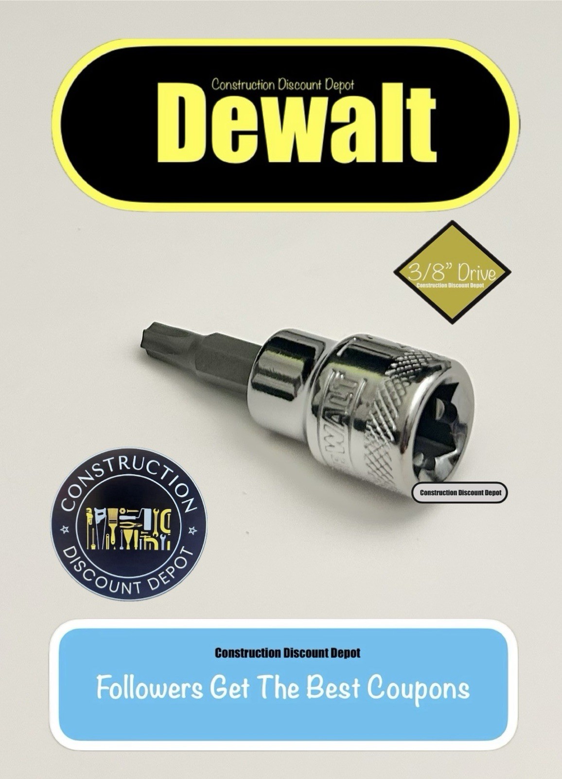Dewalt T25 Torx Star Bit 3/8″ In Drive Socket TX.25 87-143D