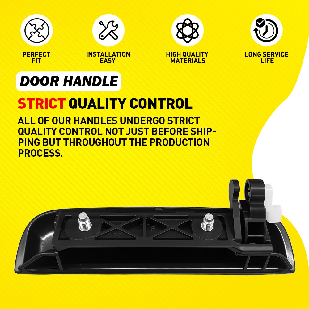 Rear Front Left Right 4x Outside Door Handles Black For 95-99 Toyota Tercel