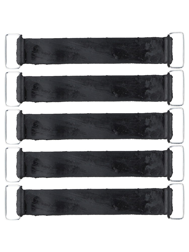 Adjustable 5Pcs Rubber Battery Straps for Motorcycles with Metal Buckles