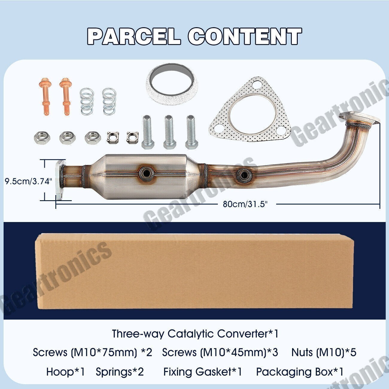 Catalytic Converter Bolt-on Connection for Honda CRV 2.4L Upstream Downstream