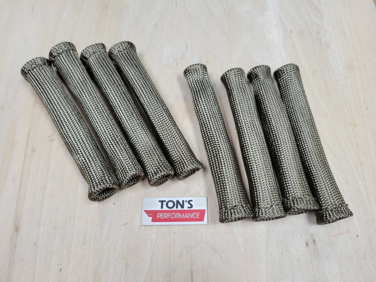 Universal 8 Heat Shield Wrap Slip On Spark Plug Wire Insulator Sleeve Titanium