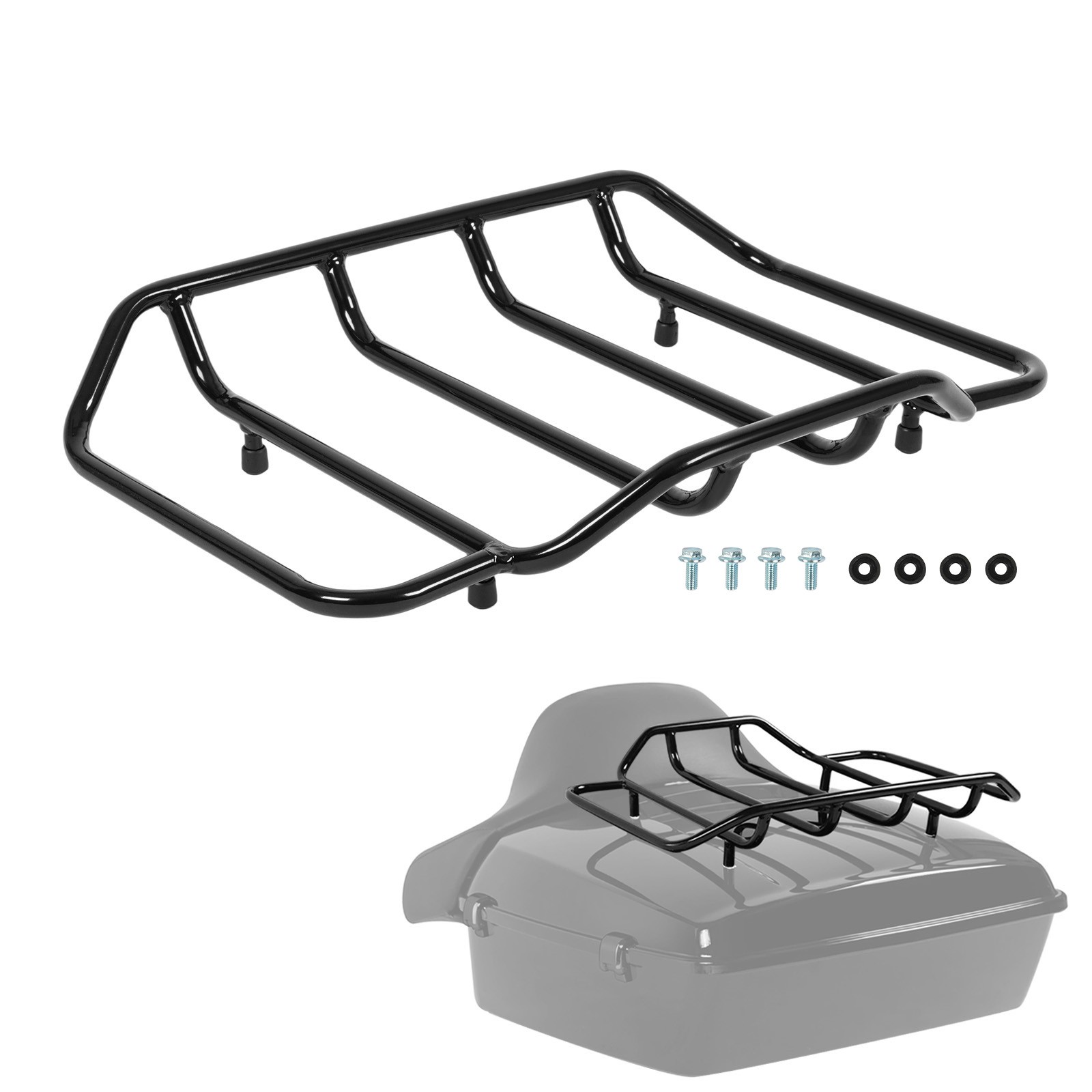 Luggage Rack Top Rack Trunk Pack For Harley Touring Street Glide FLHR Razor/King