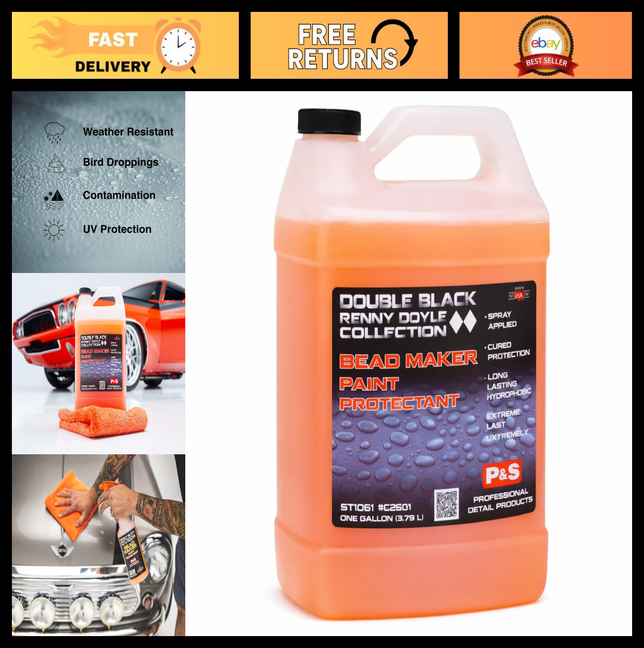 Bead Maker Paint Sealant – Easy Spray & Wipe Protectant for Cars, Boats, RVs – H