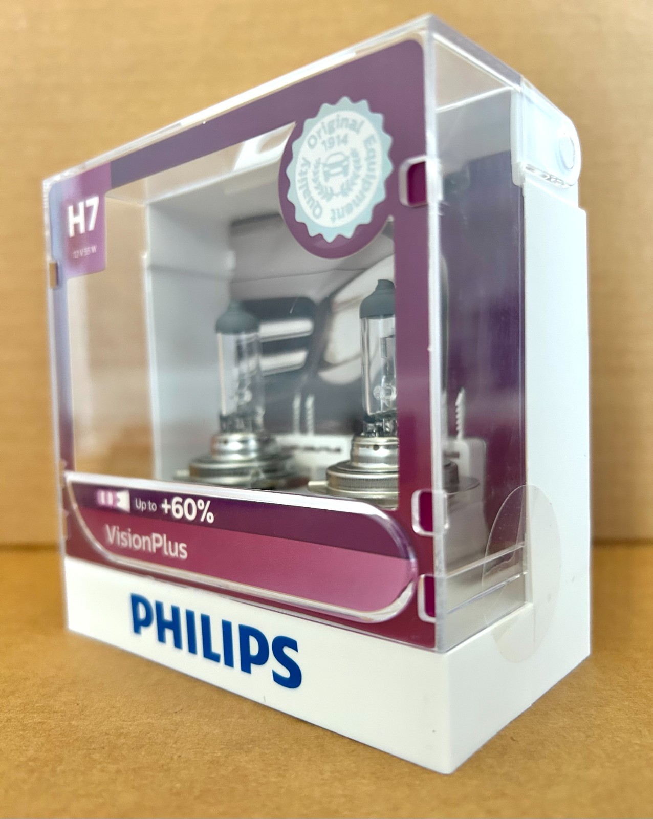 2x New OEM Philips H7 55W 12972VPS2 Vision Plus Light Bulb Set FREE SHIPPING!