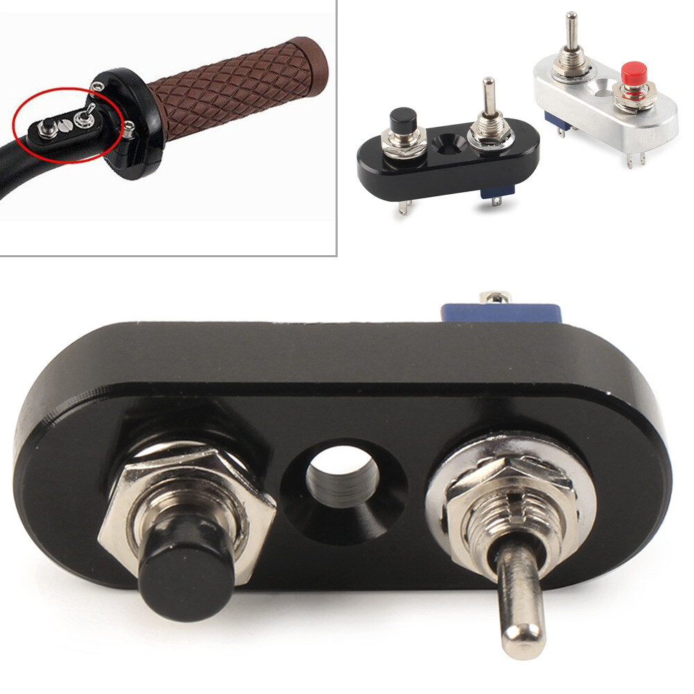 7/8″ Handlebar Mini Dual Toggle Switch Push Button For Horn Headlight ON-OFF