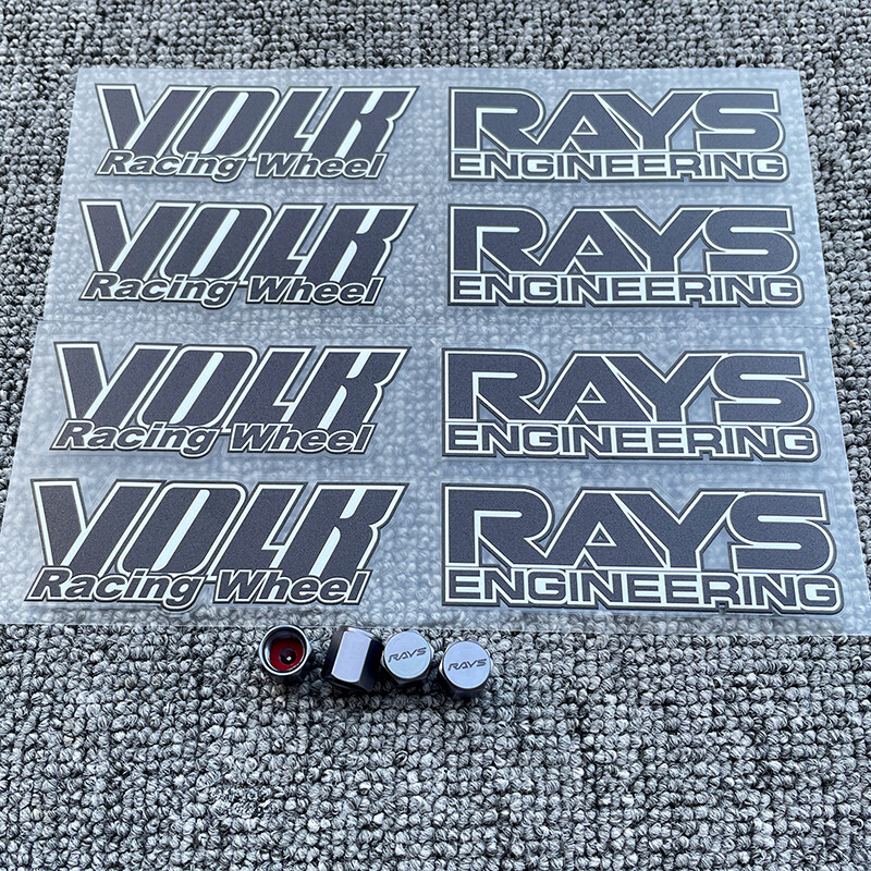 RAYS VOLK RACING TE37SL STICKER TIRE VALVE STEM CAPS FORGED ALUMINUM GUNMETAL