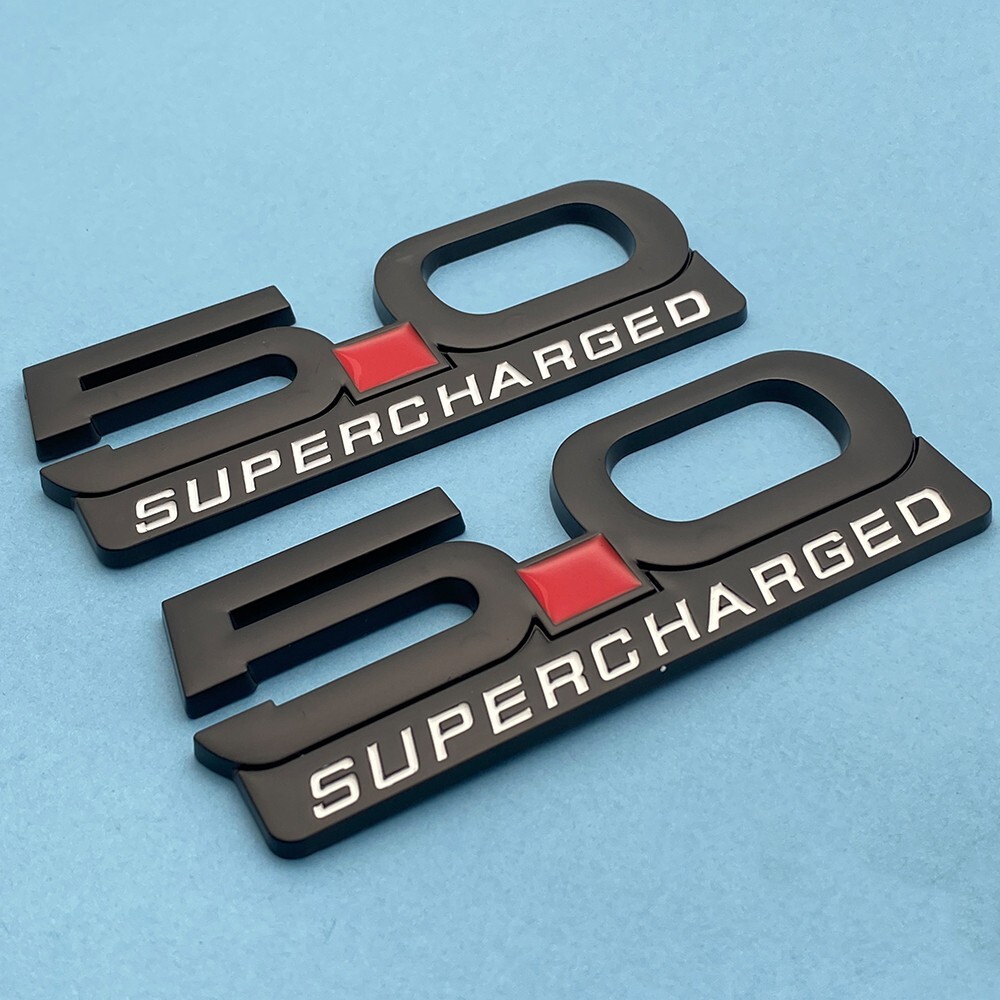 5.0 Emblem for 2015-2020 Mu-stang GT Left Right Fender Badge SET – Matte Black