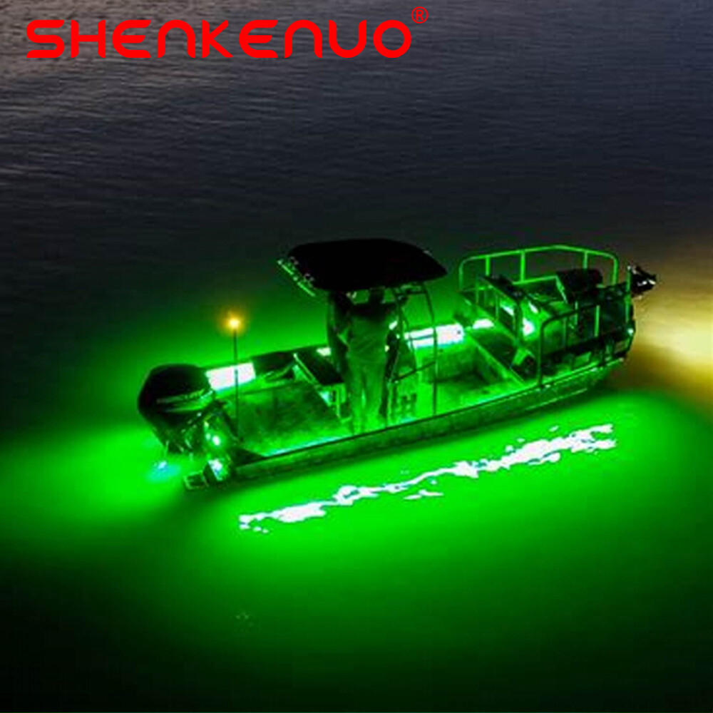 GREEN LED Boat Light Deck Waterproof IP67 Bow Trailer Pontoon Lights Kit Marine