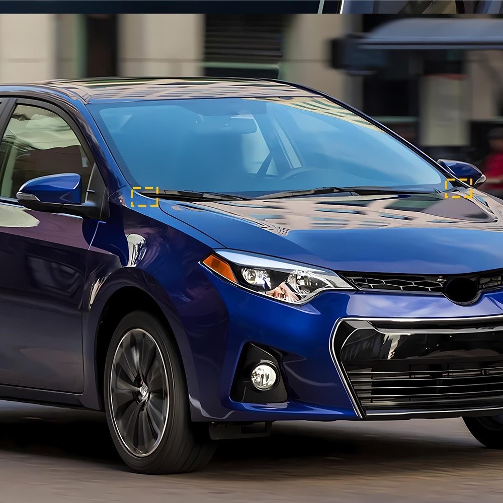 Pair Front Side Wiper Cowl Extension Cover Trim For 2014-2019 Toyota Corolla