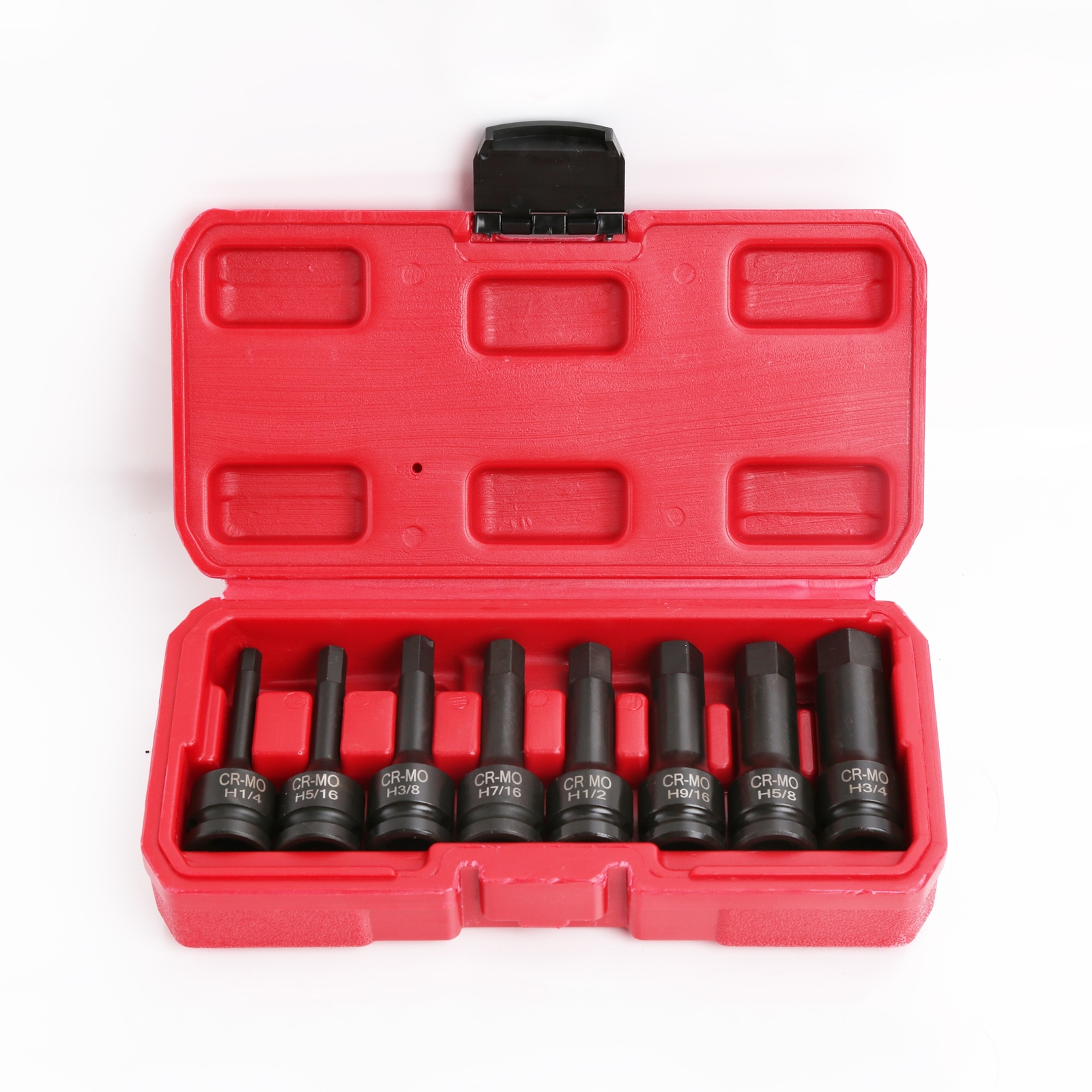 1/2″ Drive Impact Socket Hex Bits | 8pc SAE Set Standard Long Air Allen Driver