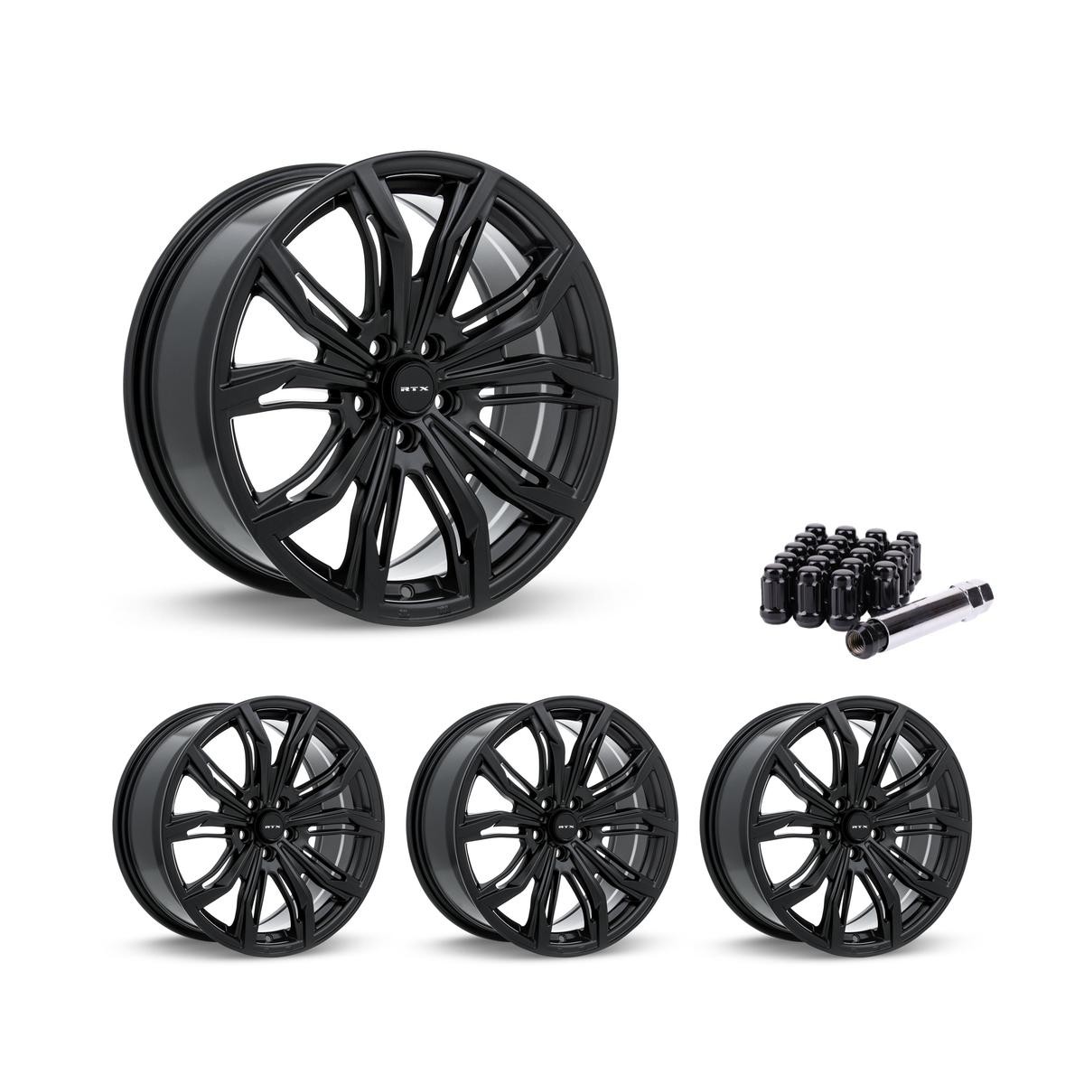 5×114.3 Set of 4 17″ Rims Black Alloy Wheel fits 2015-25 Subaru WRX, OE0U RTX