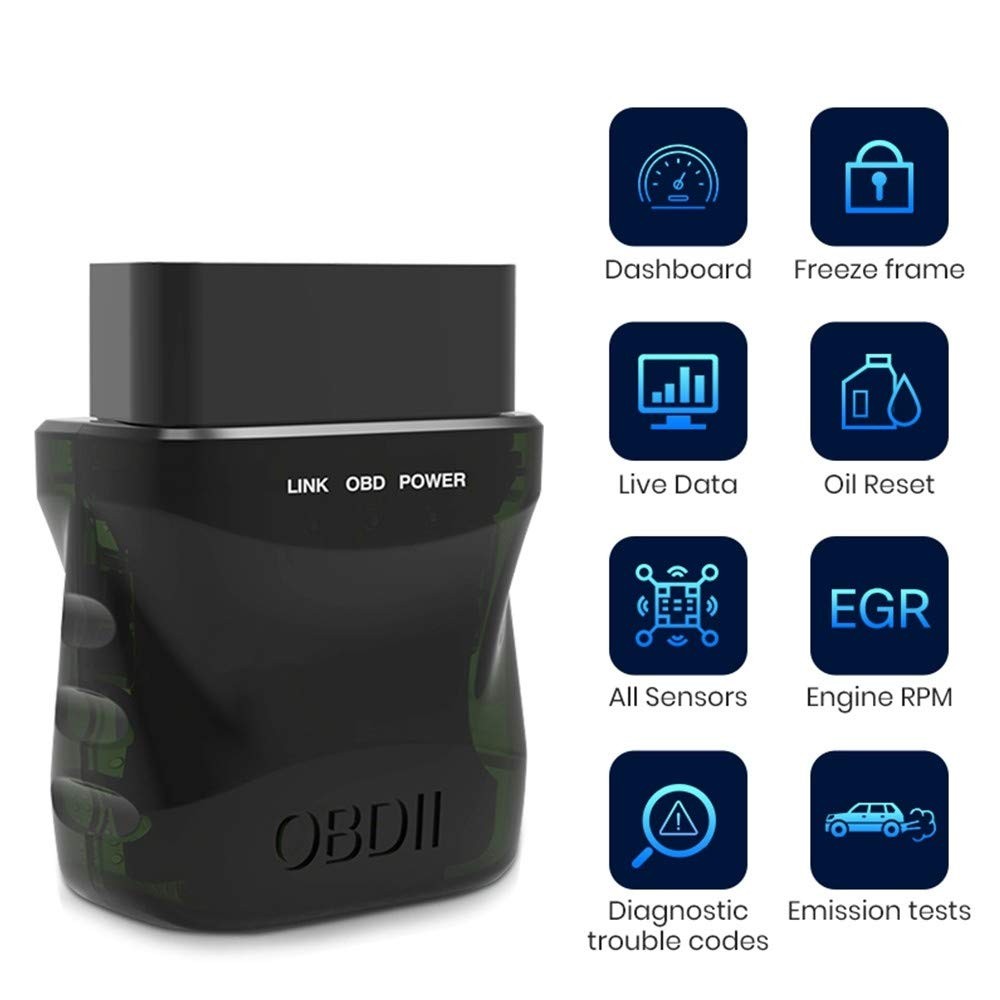 Wireless Bluetooth OBD2 Scanner Car Engine Fault Code Reader Diagnostic ScanTool