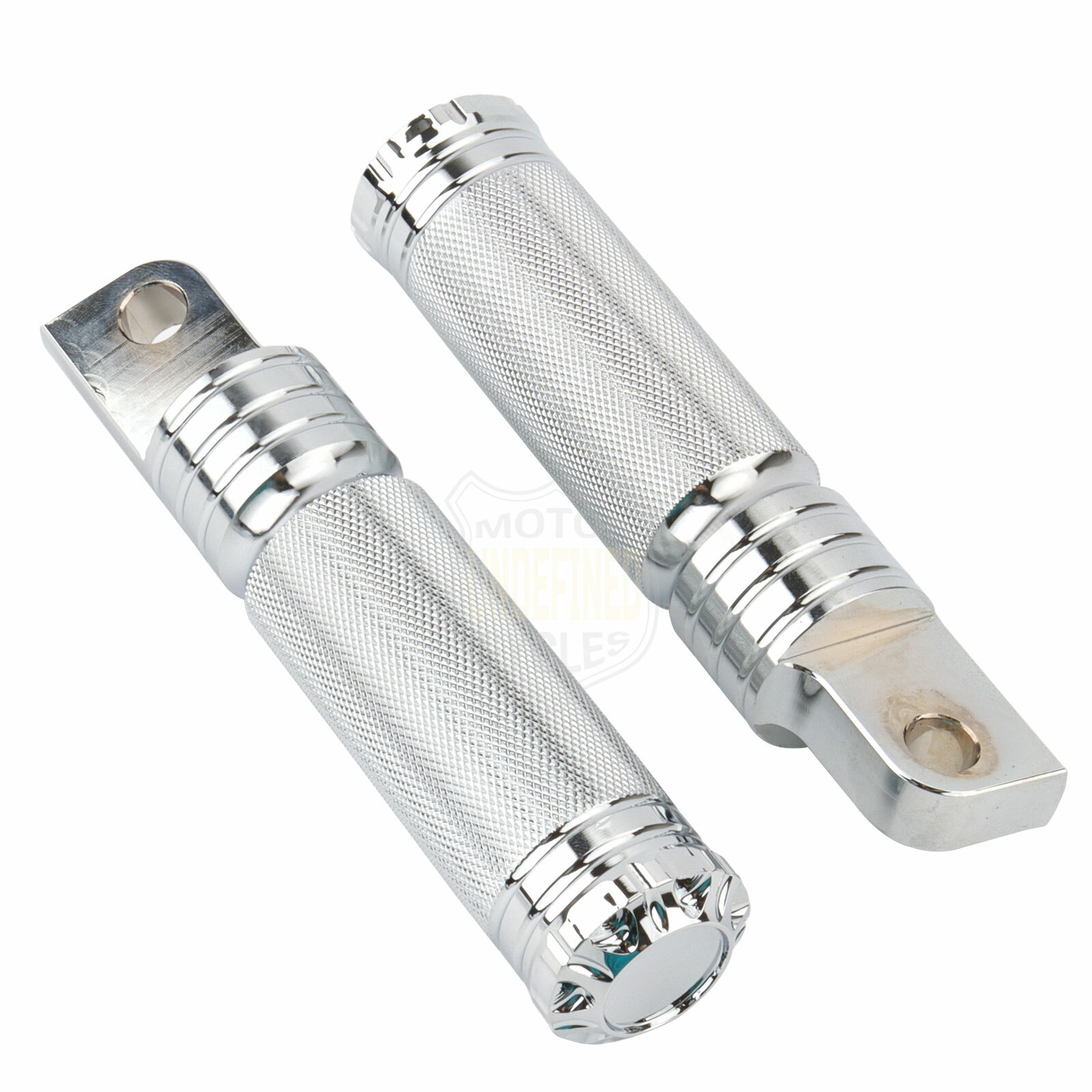 Chrome Knurled Highway Foot Pegs Footrest For Harley Touring Road King Sportster