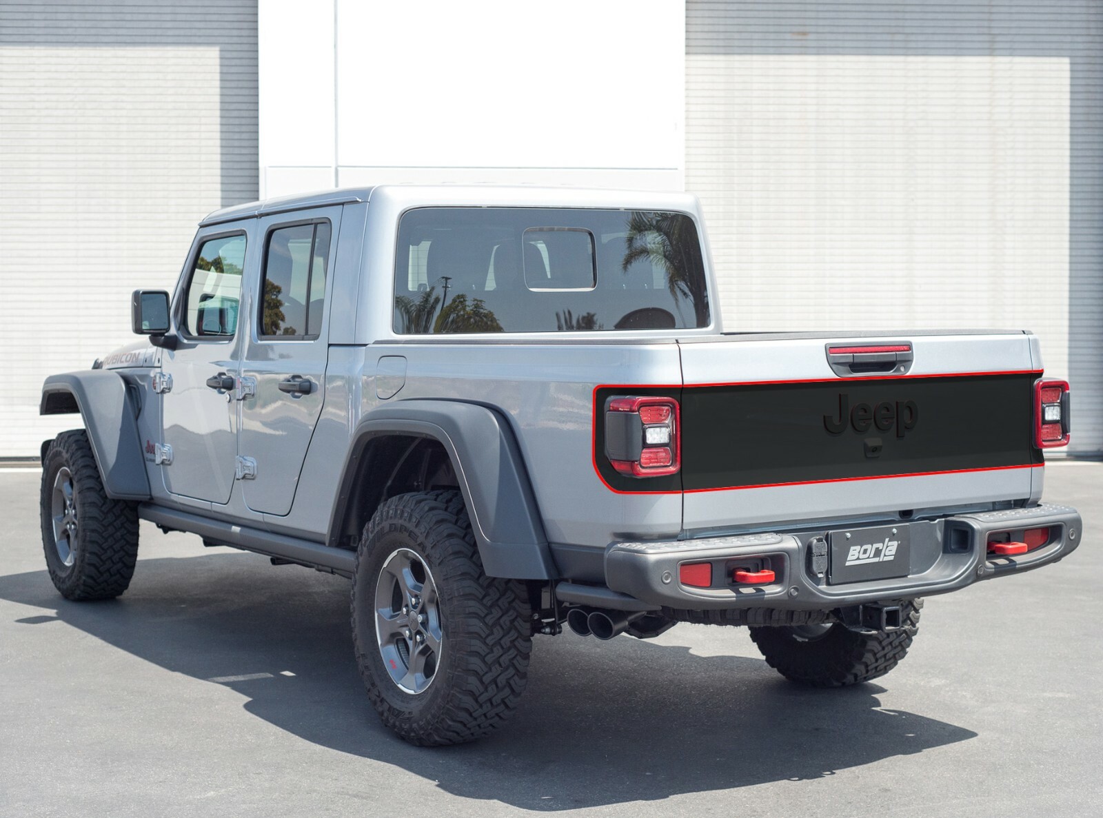 2-Layer Gladiator Blackout Tailgate Decal Set – Fits Gladiator