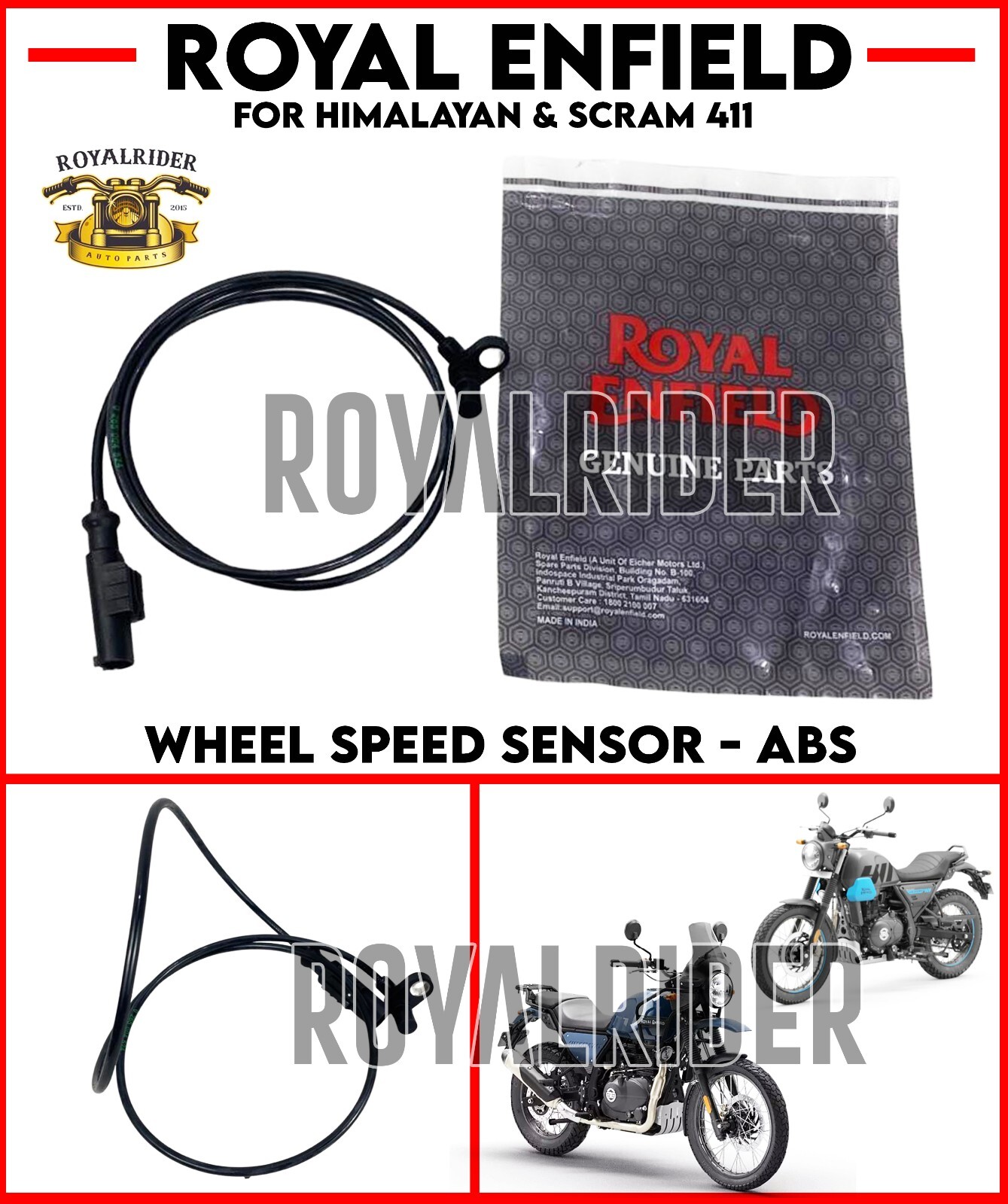 Fits Royal Enfield “WHEEL SPEED SENSOR – ABS For Himalayan & Scram 411