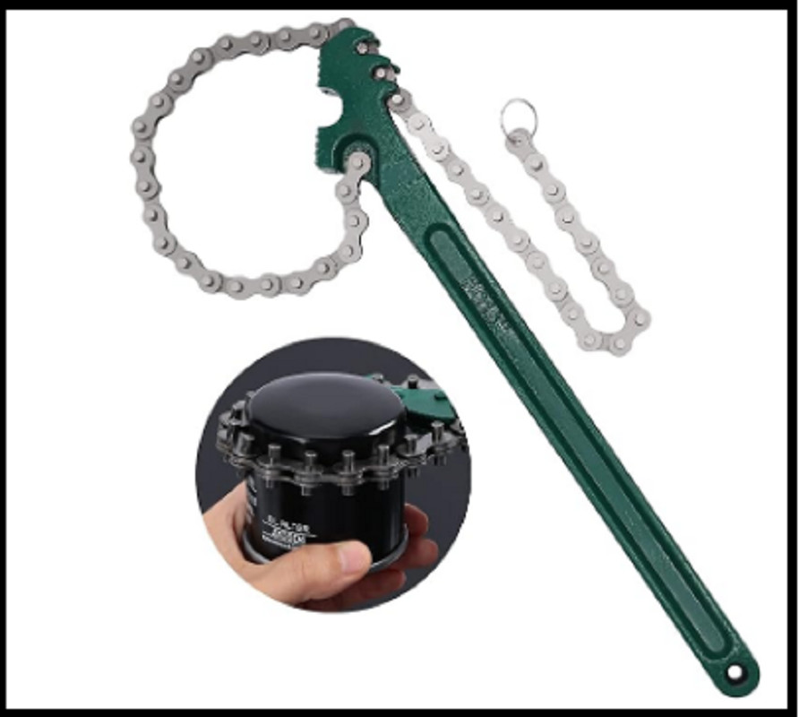 Heavy Duty Ratcheting Chain Wrench, 16 Inches Automotive Oil Fuel Filter Chain