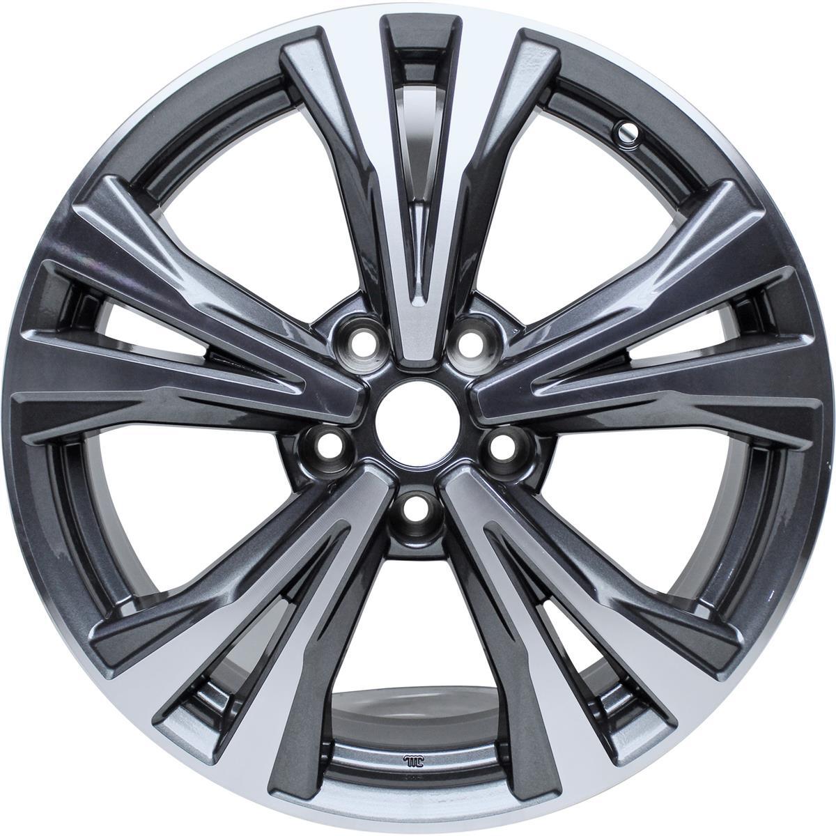 OEM 18×7 Inch Alloy Wheel Rim Machined w/Charcoal Pockets for 17-20 Nissan Rogue