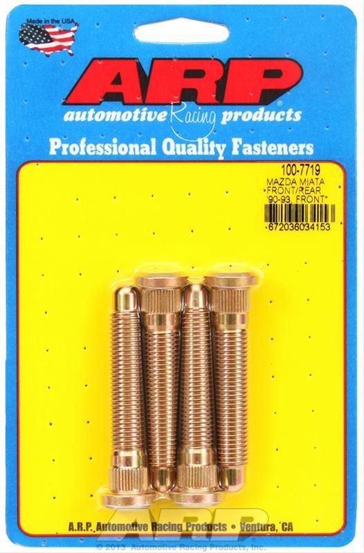 ARP 100-7719 for Mazda Miata Wheel Stud Kit M12x1.5 2.75″ Long Set of 4