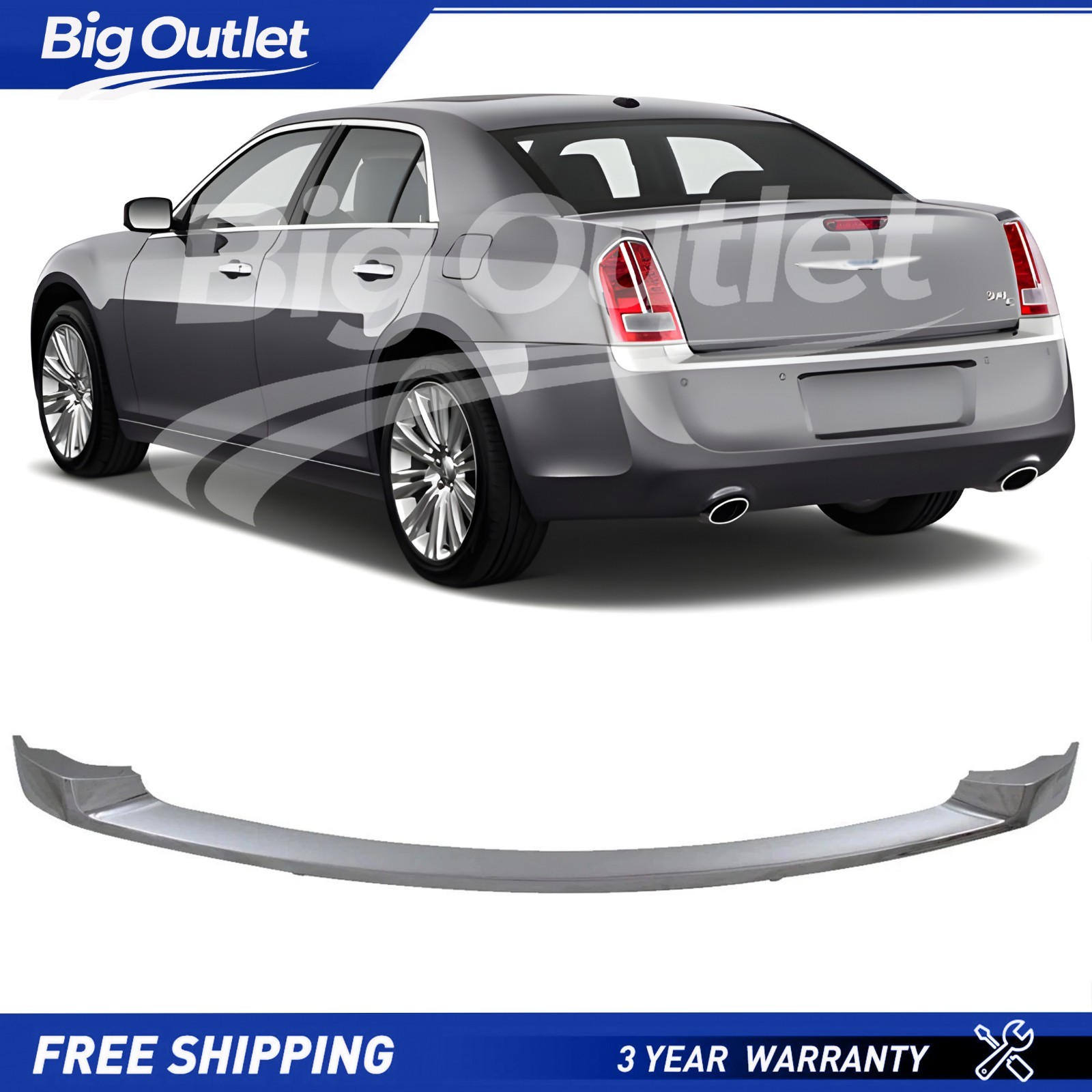 NEW Rear Bumper Upper Molding Chrome For 2011-2014 Chrysler 300 ✅