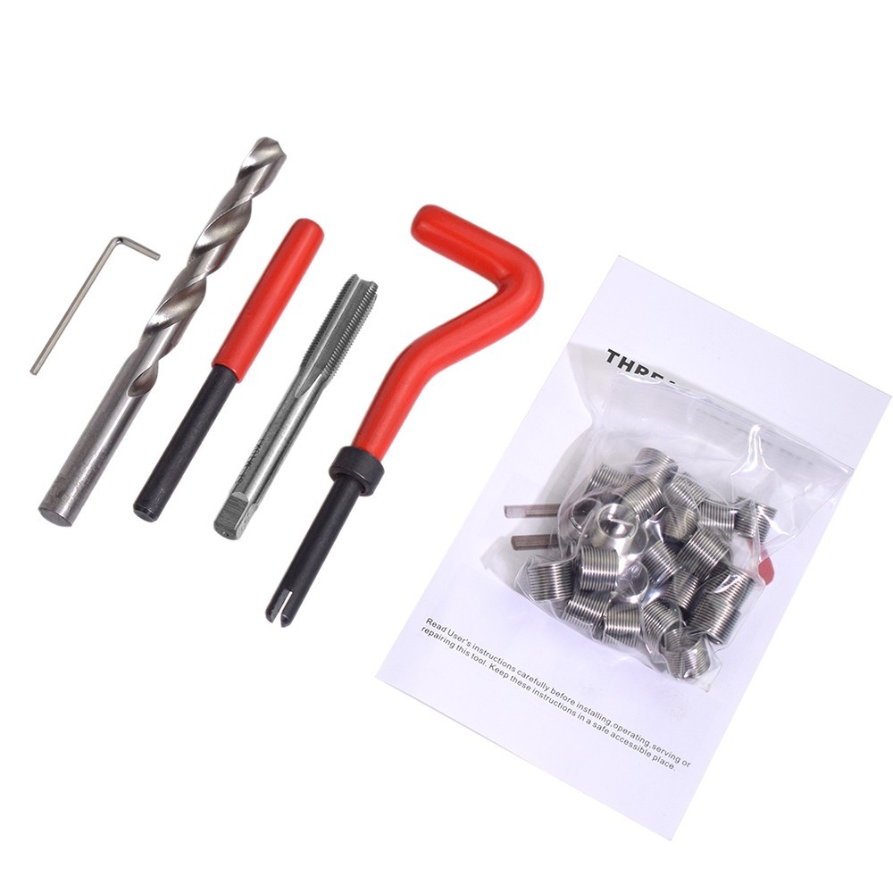 M6x1.0 Helicoil Thread Repair Kit, 25PC Stainless Steel Insert Set
