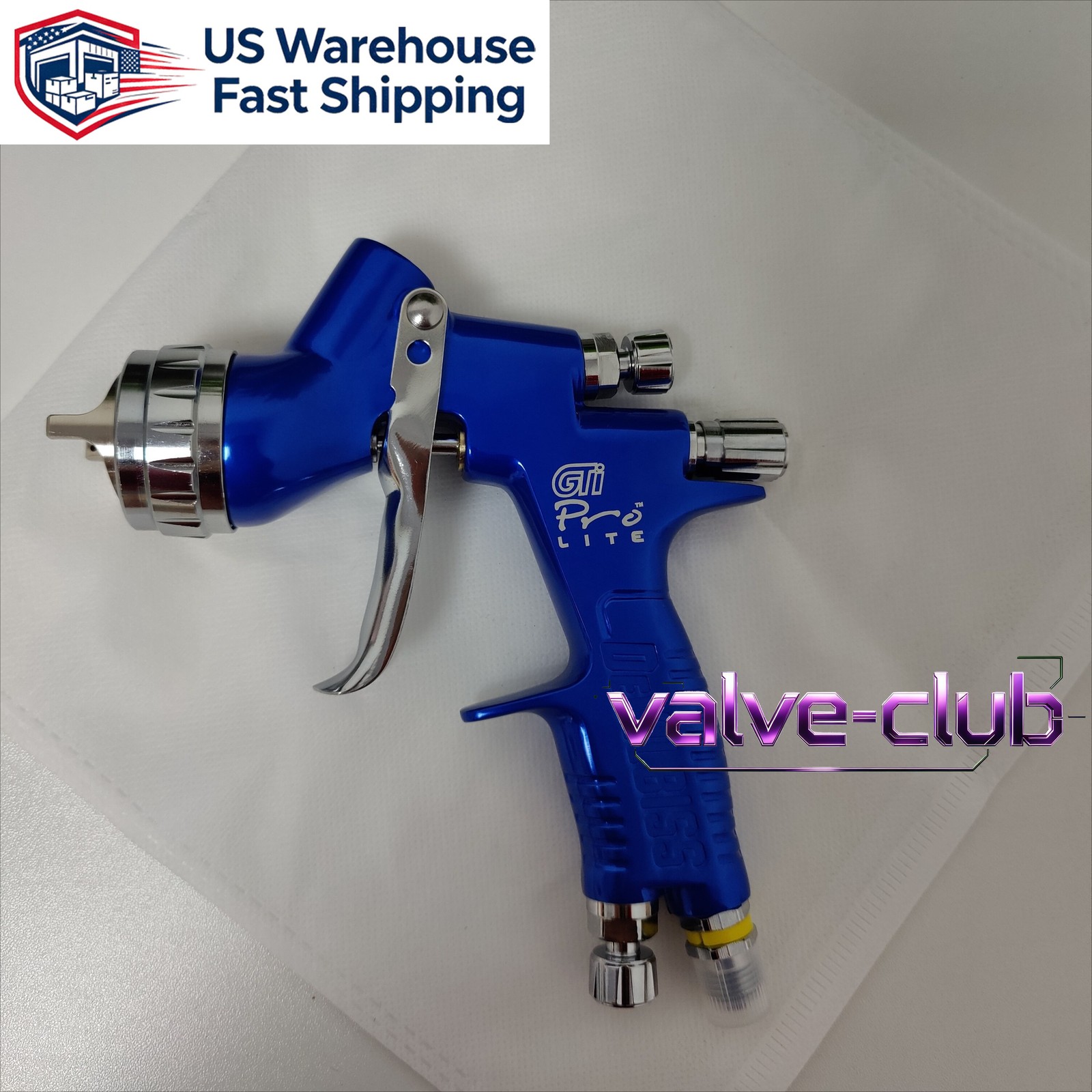 Blue Fit Devilbiss Spray Gun GTI PRO LITE TE110 1.8mm LVMP Car Paint Tool Pistol