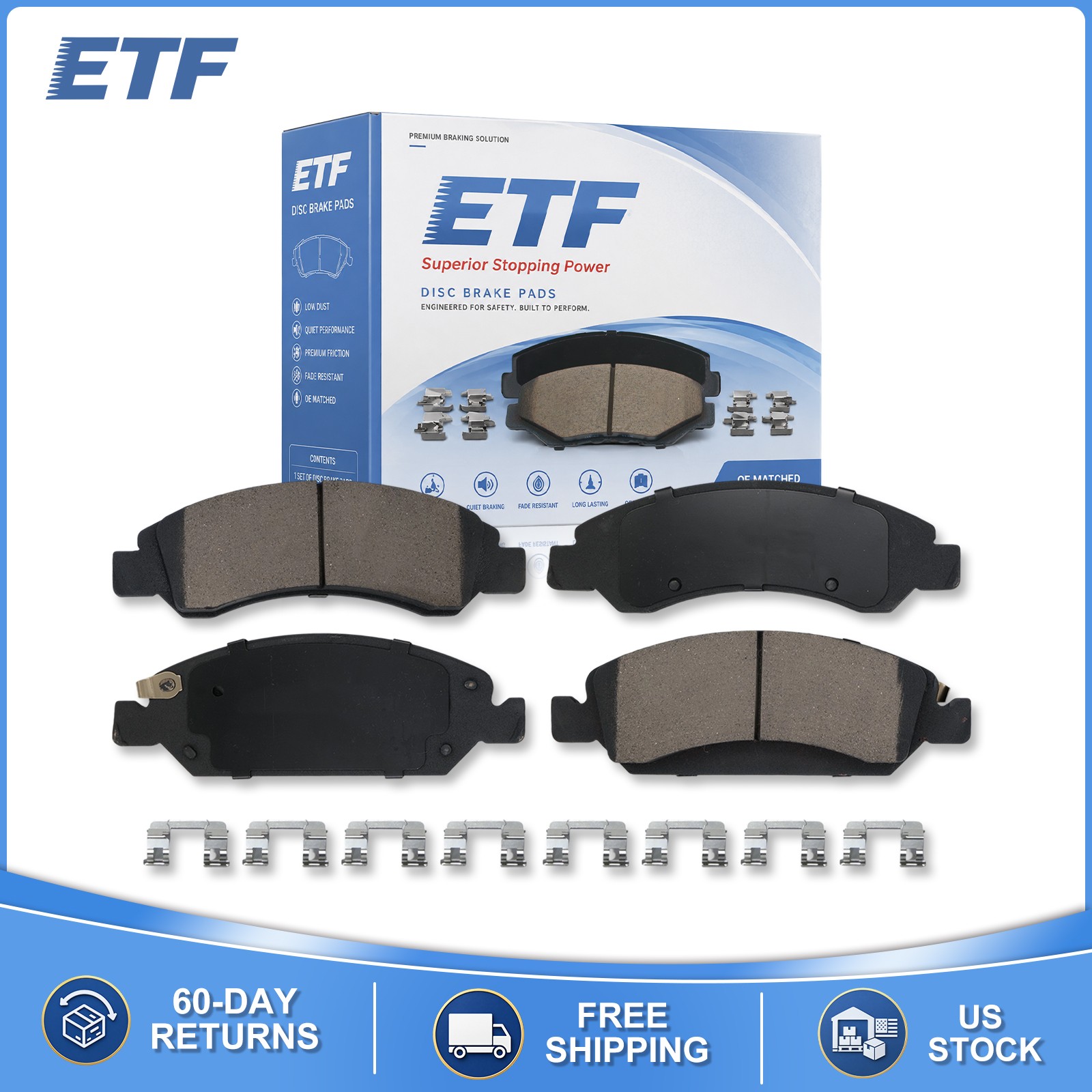 Front Ceramic Brake Pads Set for SUBARU OUTBACK 2020-2025 WRX 2022-2024