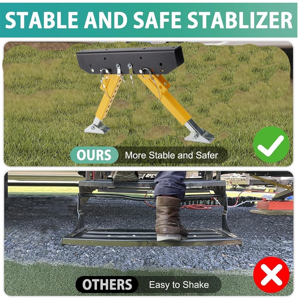 RV Step Stabilizer Kit Step Protection For 5th Wheels Travel Trailers Motorhomes