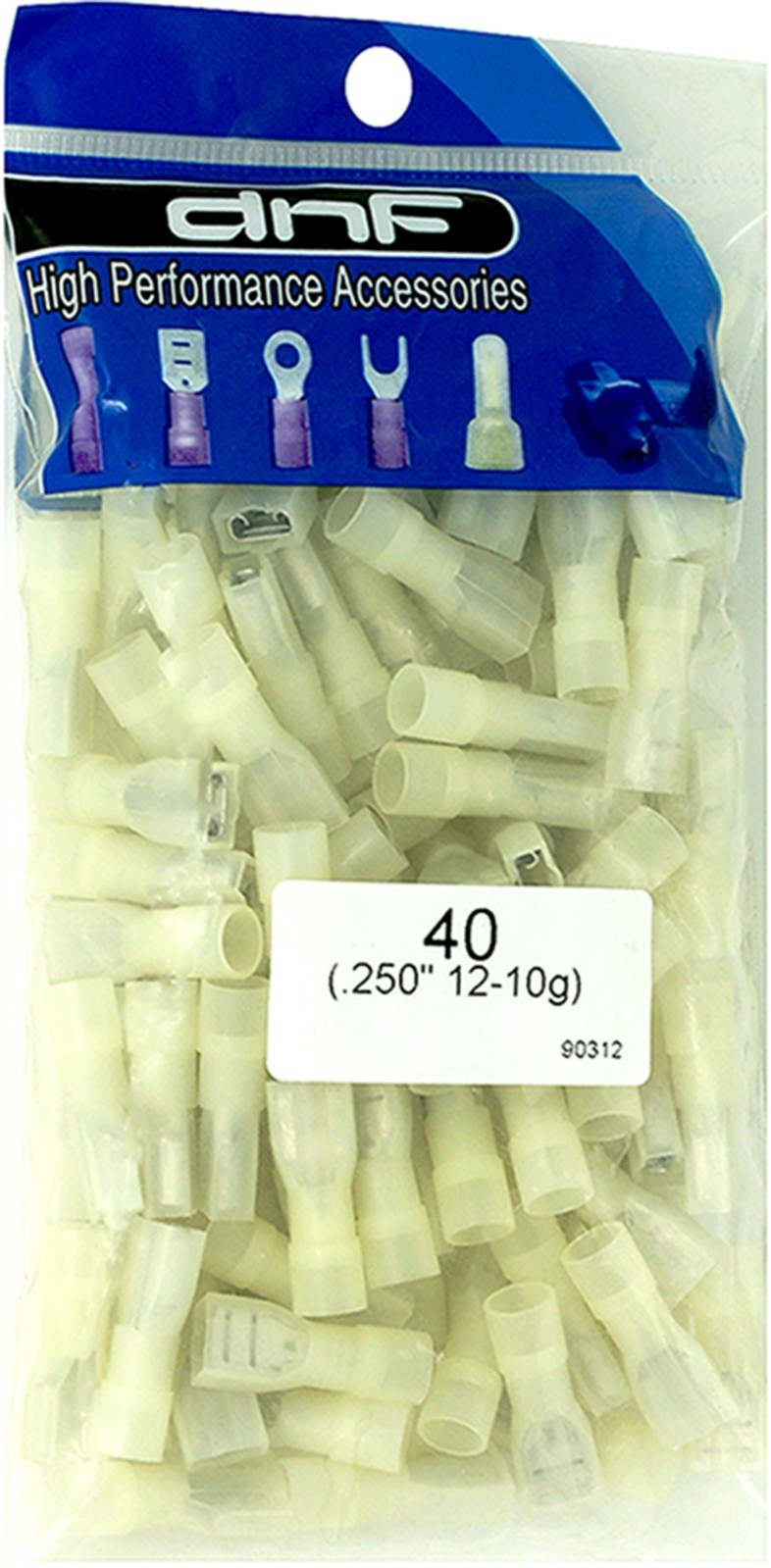 (100 PACK) 12-10 AWG NYLON QUICK DISCONNECTS FEMALE SPADE CONNECTOR YELLOW .250″