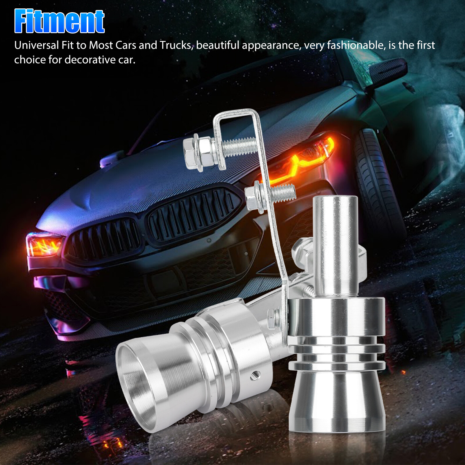 2X Universal Car Exhaust Muffler Pipe Turbo Sound Whistle Roar Maker