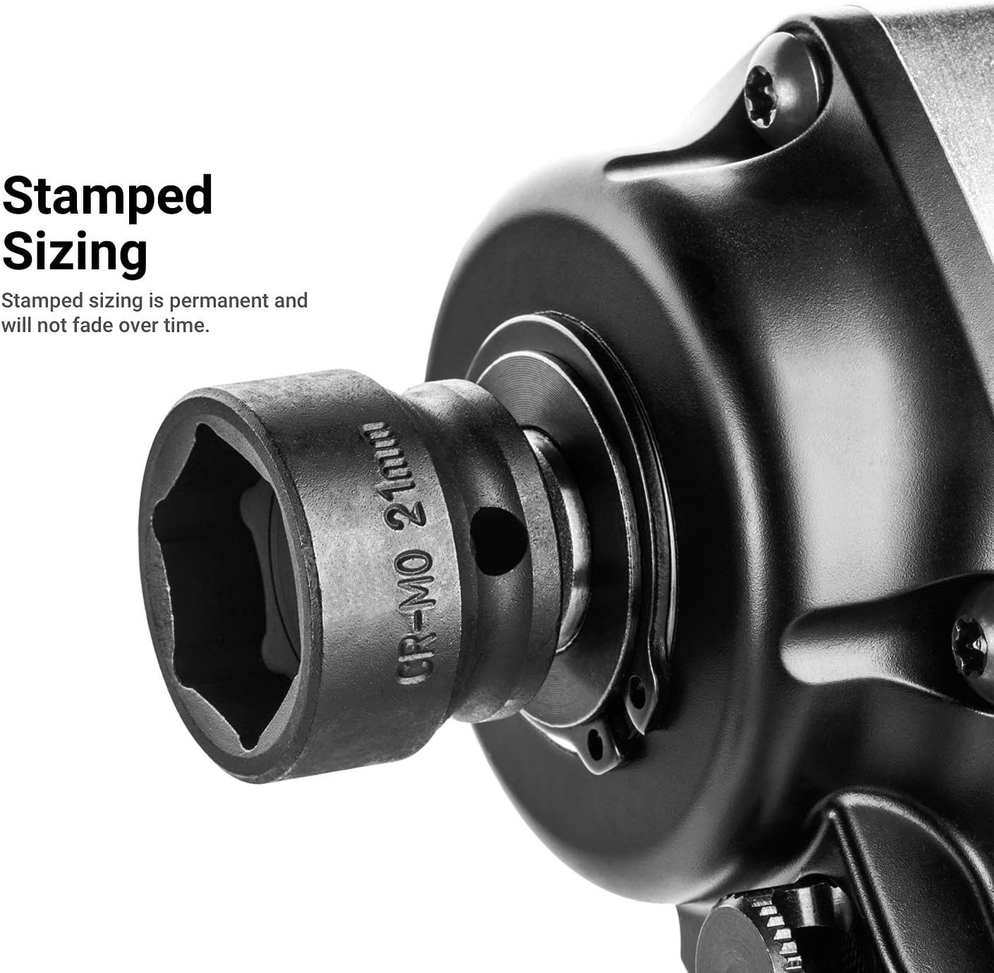 Durable 1/2 in. Drive Stubby Impact Socket – 18 mm, Corrosion-Resistant Coating