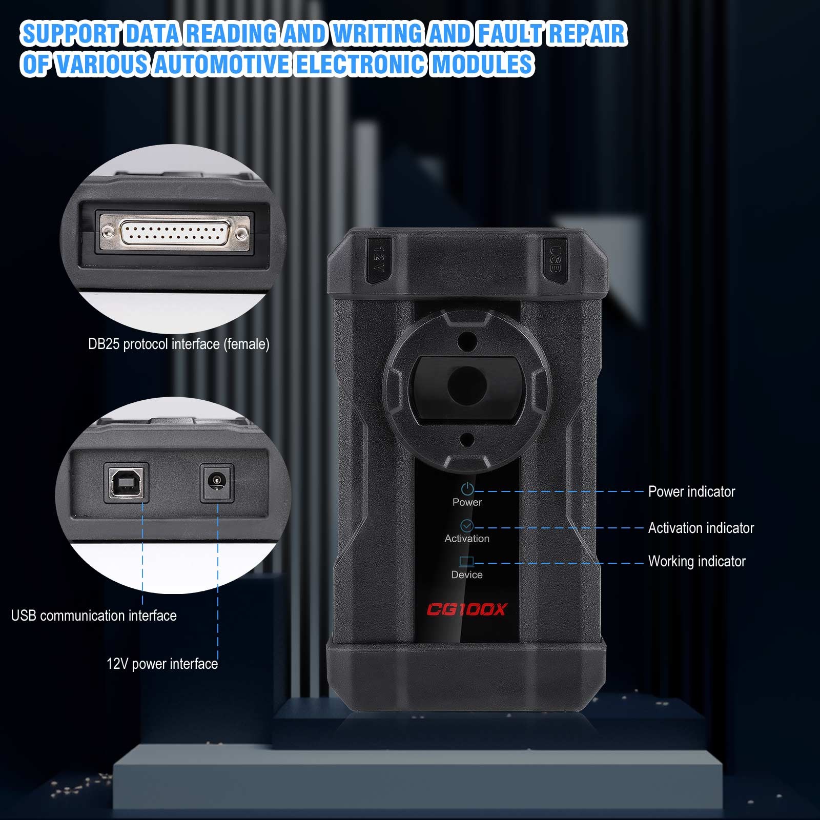 CGDI CG100X New Generation Programmer Mile-age Adjust Chip Reading,SRS Reset