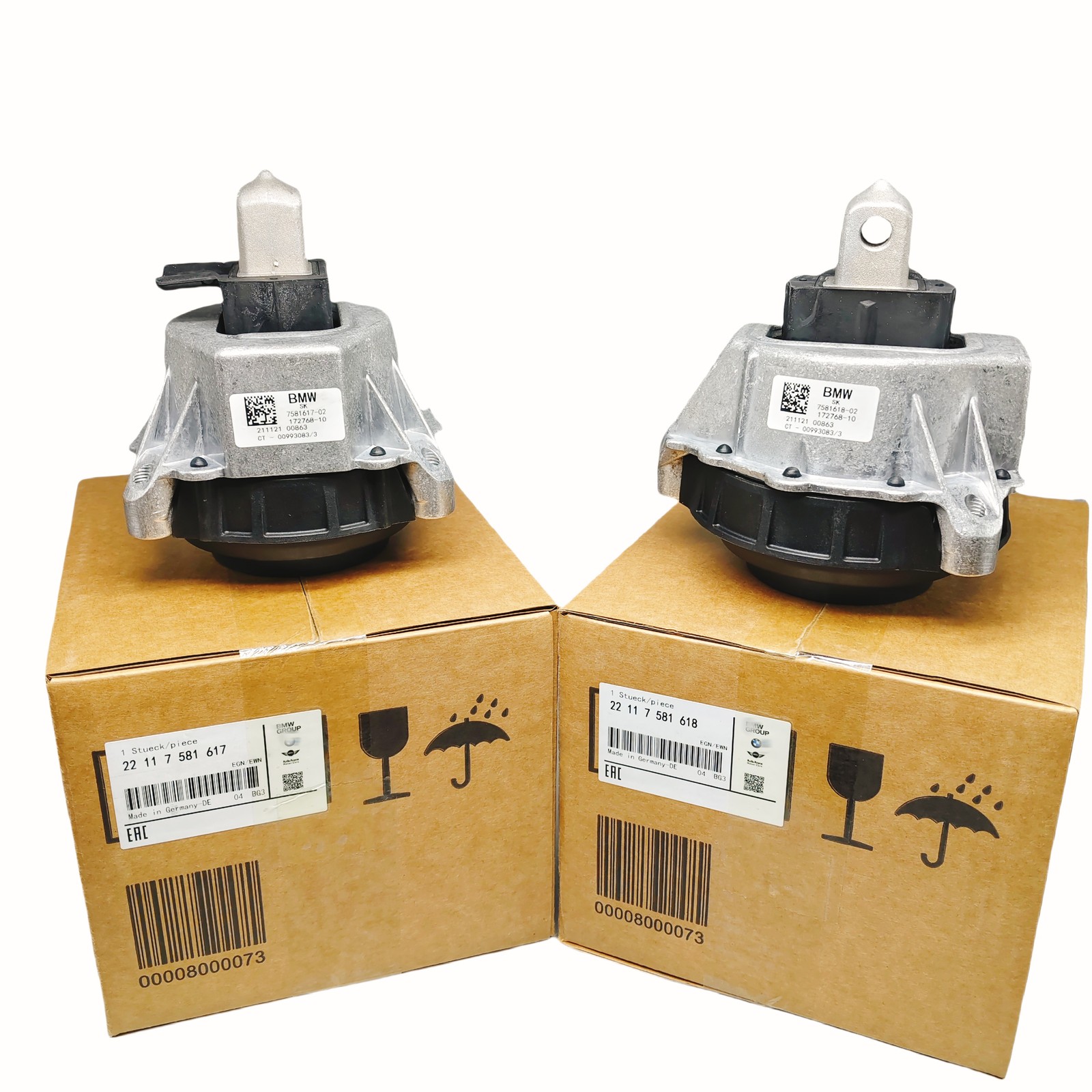 NEW 2Pcs OEM For BMW 330i Engine Motor Mount Left+Right 22117581617 22117581618