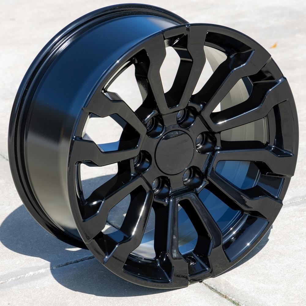 18×8.5 Black 5909 Rim Fits 1999-2021 GMC Yukon Sierra AT4 style