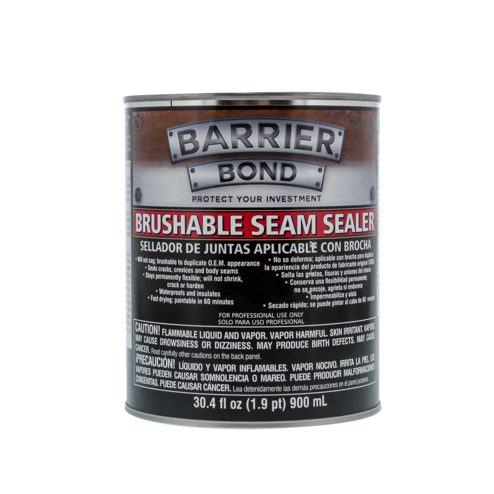 Barrier Bond Auto Body Brushable Seam Sealer Quart, 30.4 fl. oz. Can, Automotive