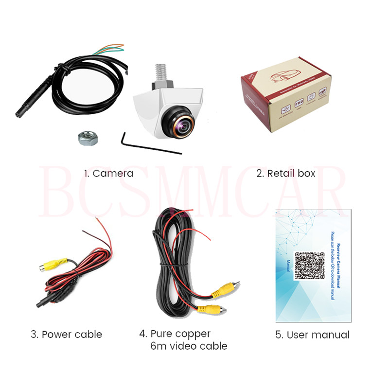Car Rear View Camera Backup Parking Cam Waterproof AHD CVBS 170° Wide Angle