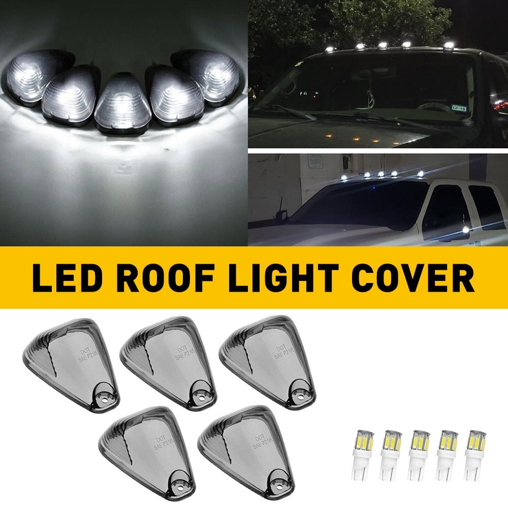Fit Ford E-150 E-250 E-350 E-450 Cab Running Roof Marker Light Cover T10 AR 5pcs