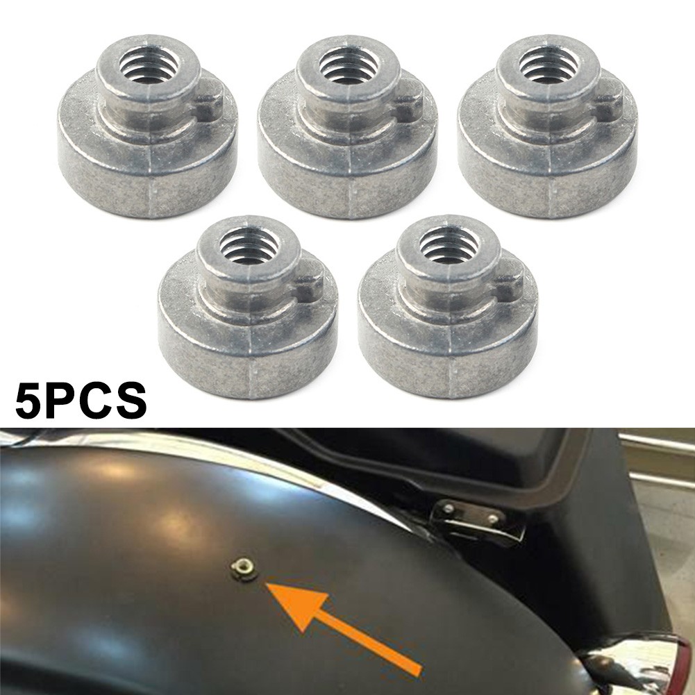 5 PCS Rear Fender Passenger Seat Bolt Tab Screw Knob Cover For Harley 1996-2021