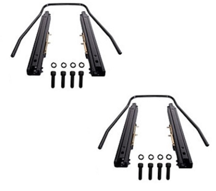 2 X TANAKA TAN PVC LEATHER RACING SEATS RECLINABLE + DIAMOND STITCH FOR BMW