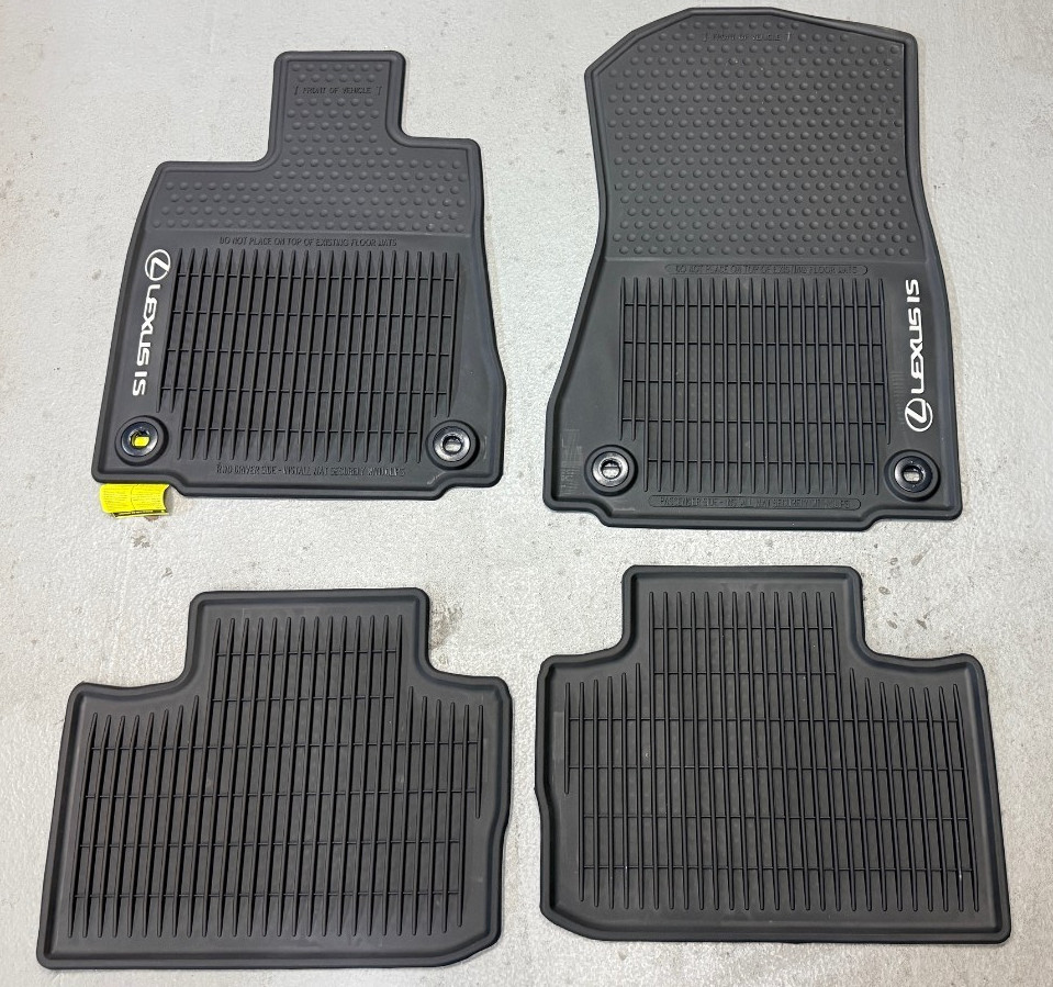 LEXUS IS 2016-2024 4PCS BLACK ALL WEATHER MATS REAR WHEEL DRIVE PT206-53140-20