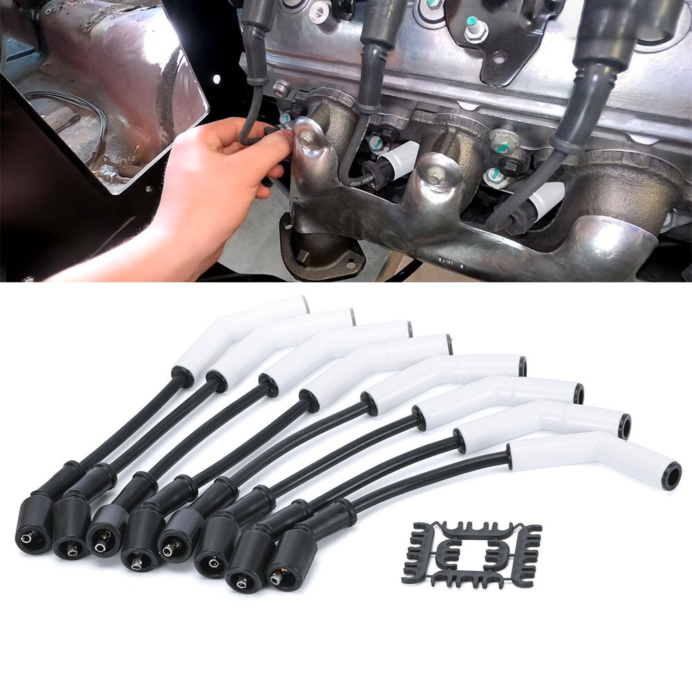 Ceramic Boot Spark Plug Wires Set 9070C For GM Chevy 4.8L 5.3L 6.0L LS3 LS7 LT✨