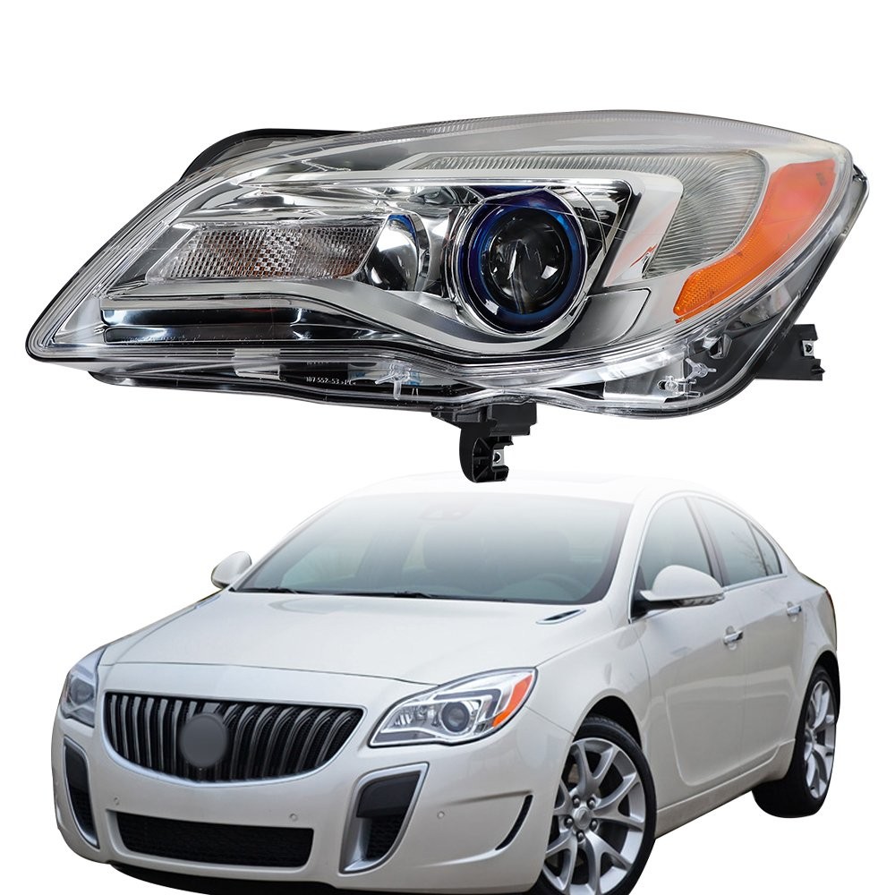 Left Side For Buick Regal 2014-2017 New Headlight Assembly Halogen Clear Lens